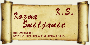 Kozma Smiljanić vizit kartica
